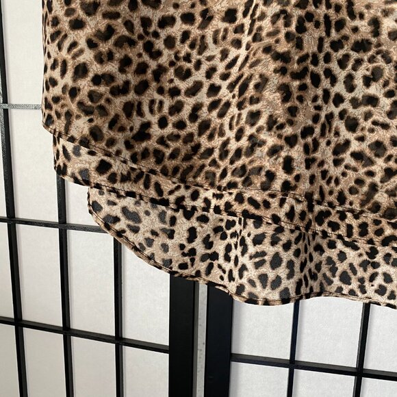 Torrid Chiffon Spaghetti Strap Leopard Flowy Top - Picture 7 of 9